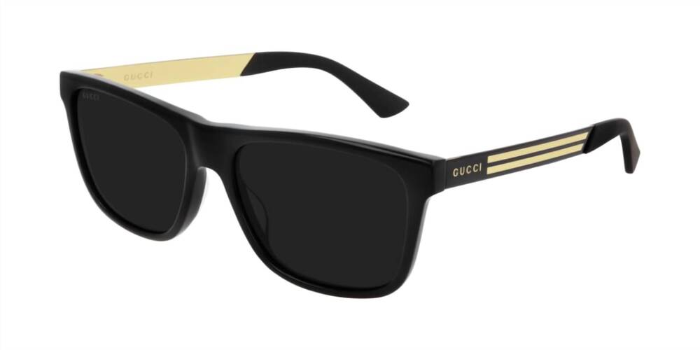 NEW GUCCI men's squared sunglasses in black/grey